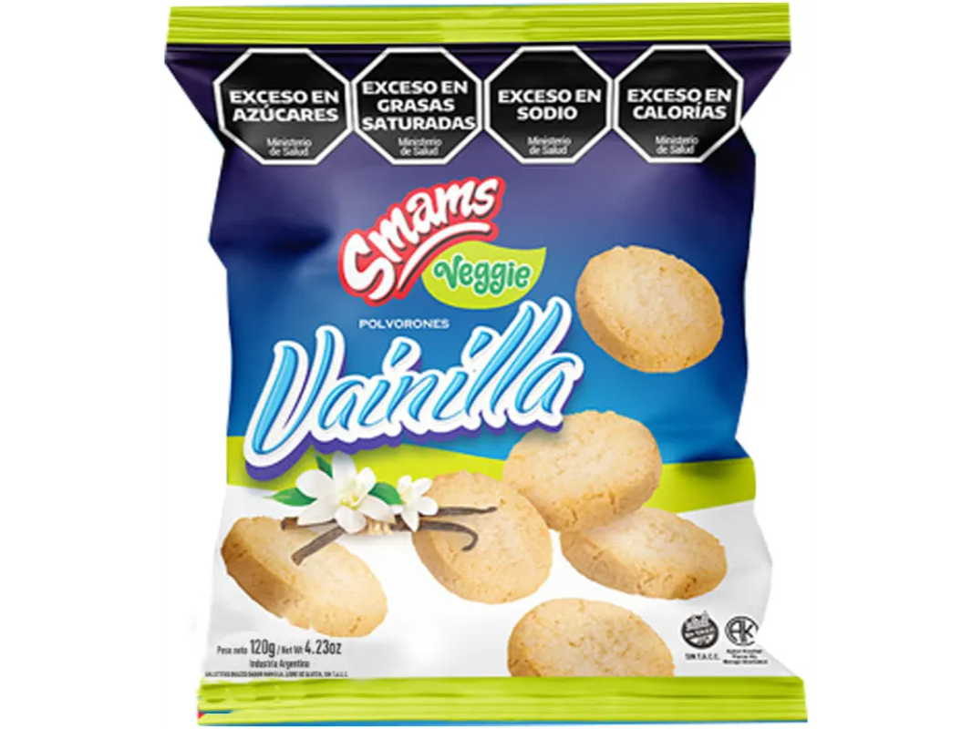 GALLETITAS POLVORON VAINILLA VEGGIE SMAMS X 120 GR