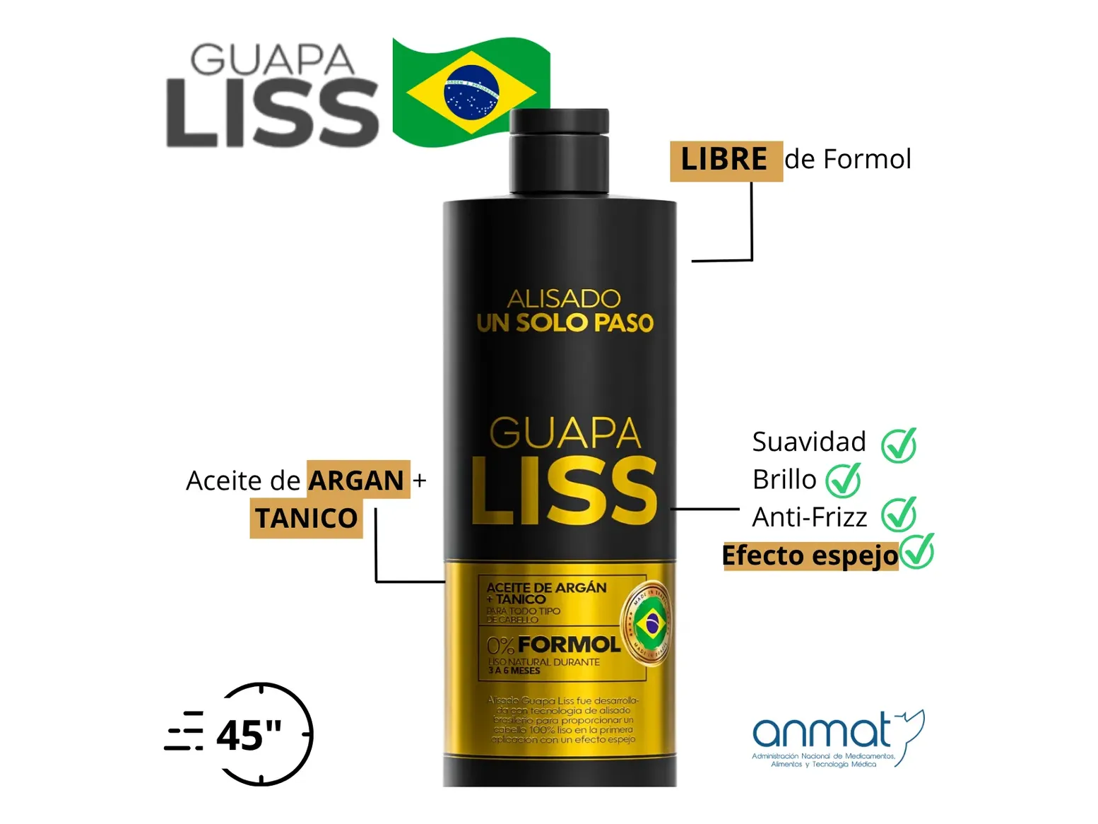 ALISADO 500 GS. SIN FORMOL