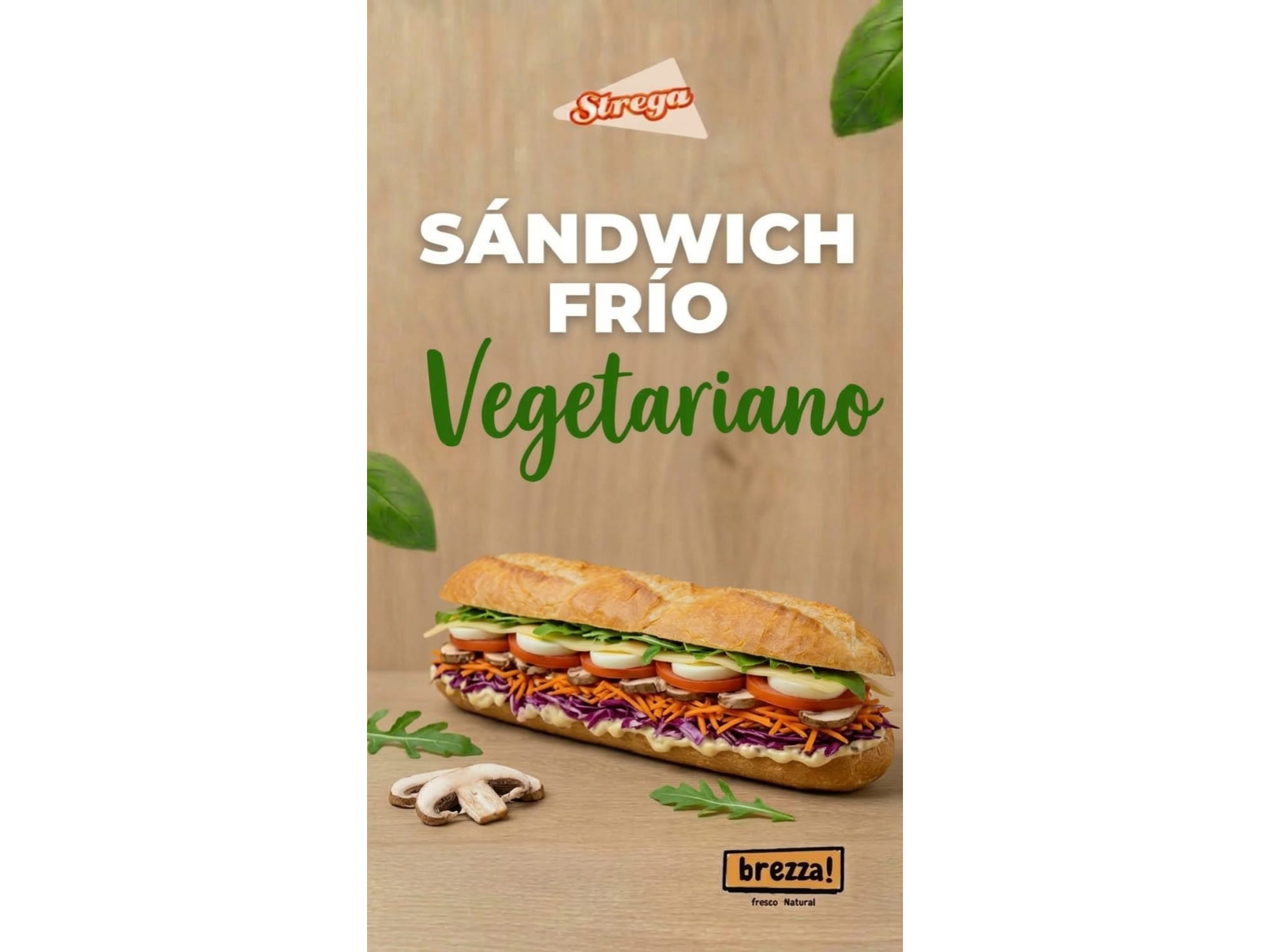 Sándwich Frio Vegetariano