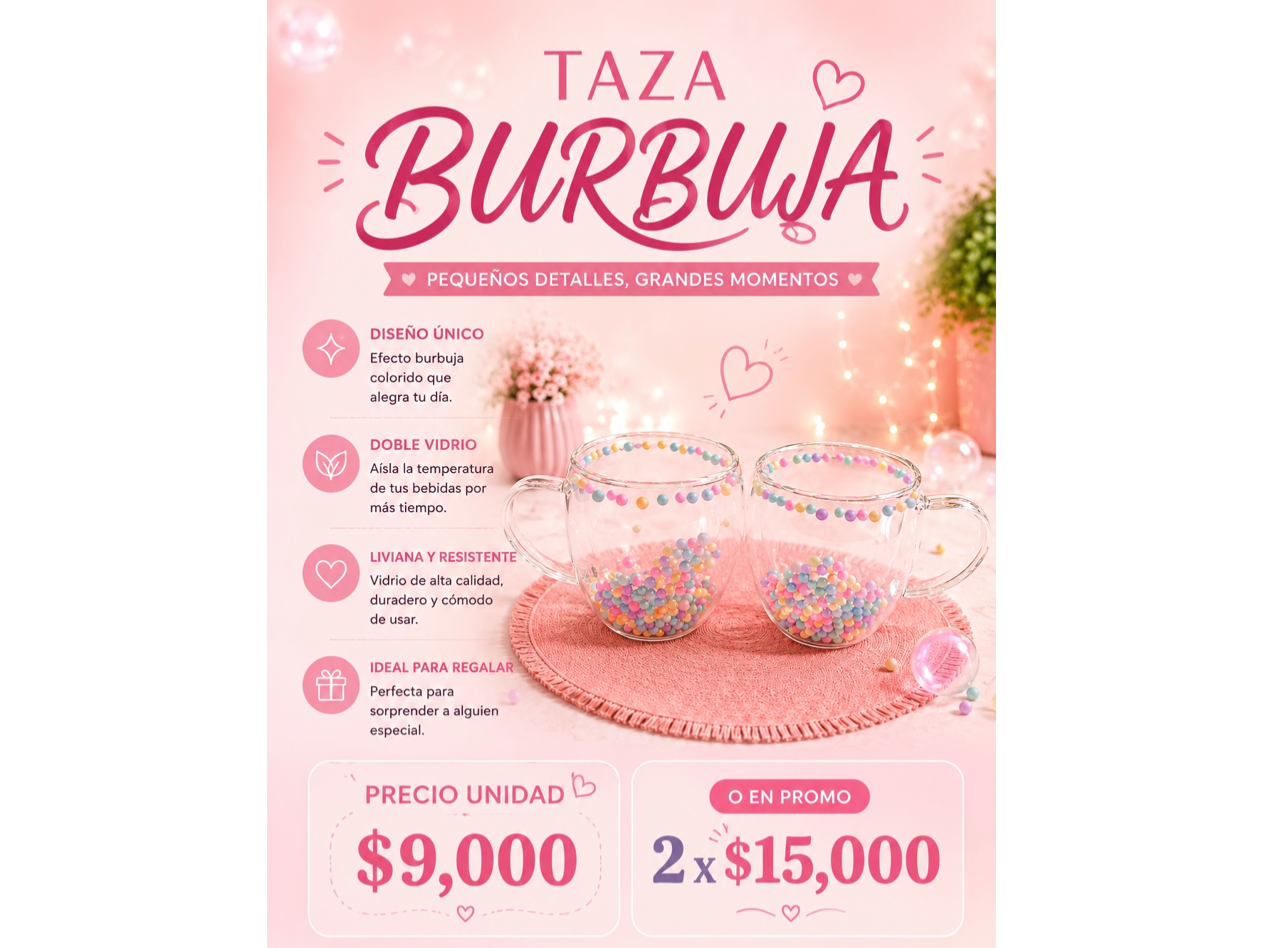 Tazas burbujas