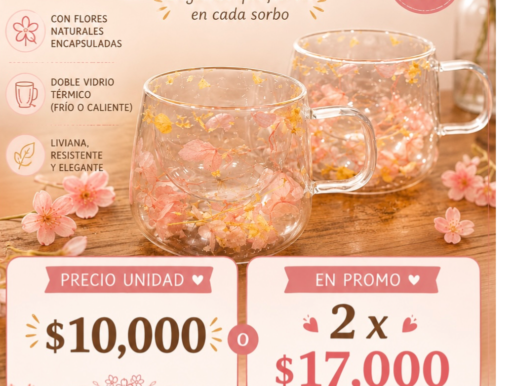 Tazas flores