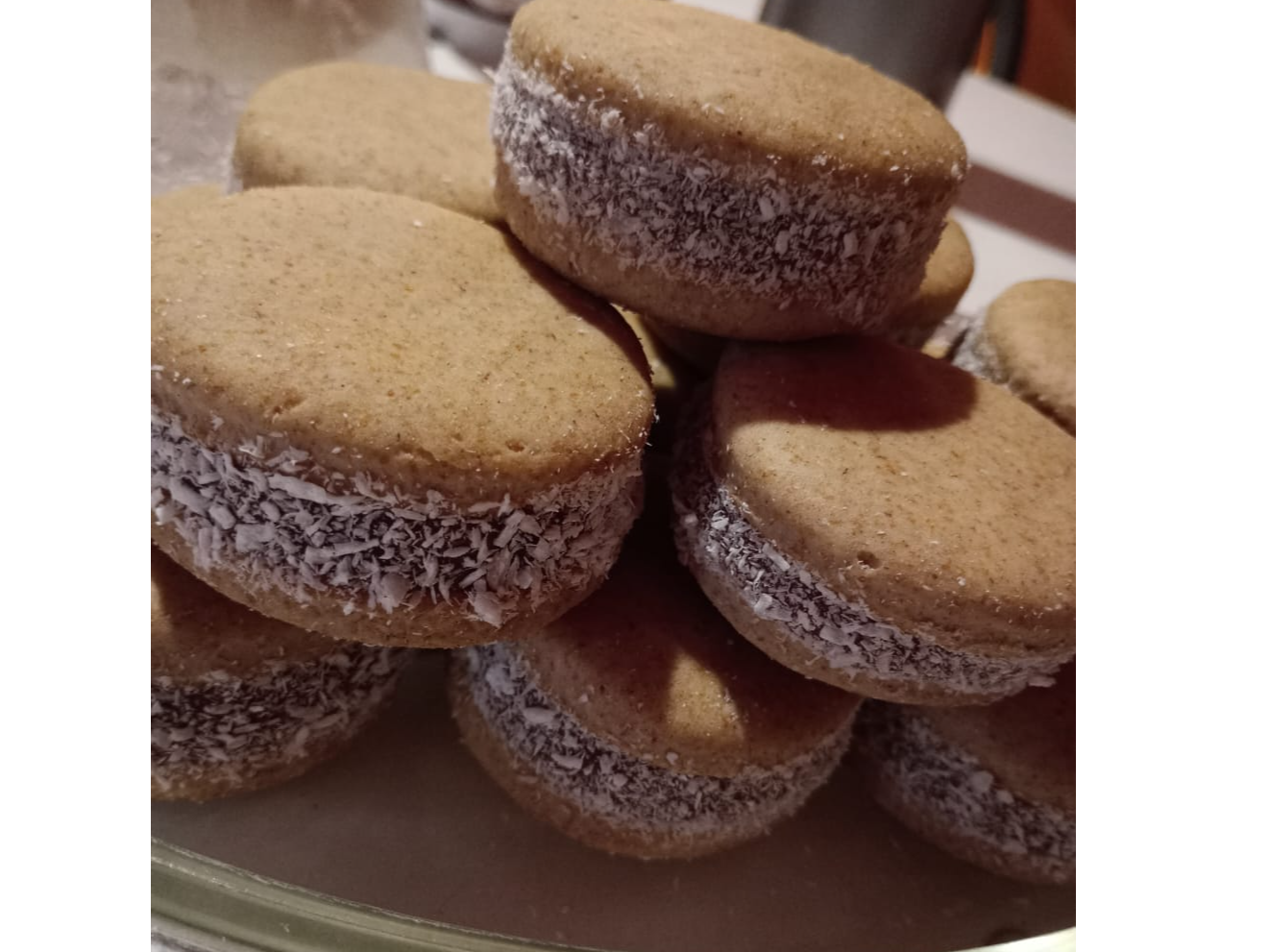 Alfajores integrales con dulce de leche x 12uni