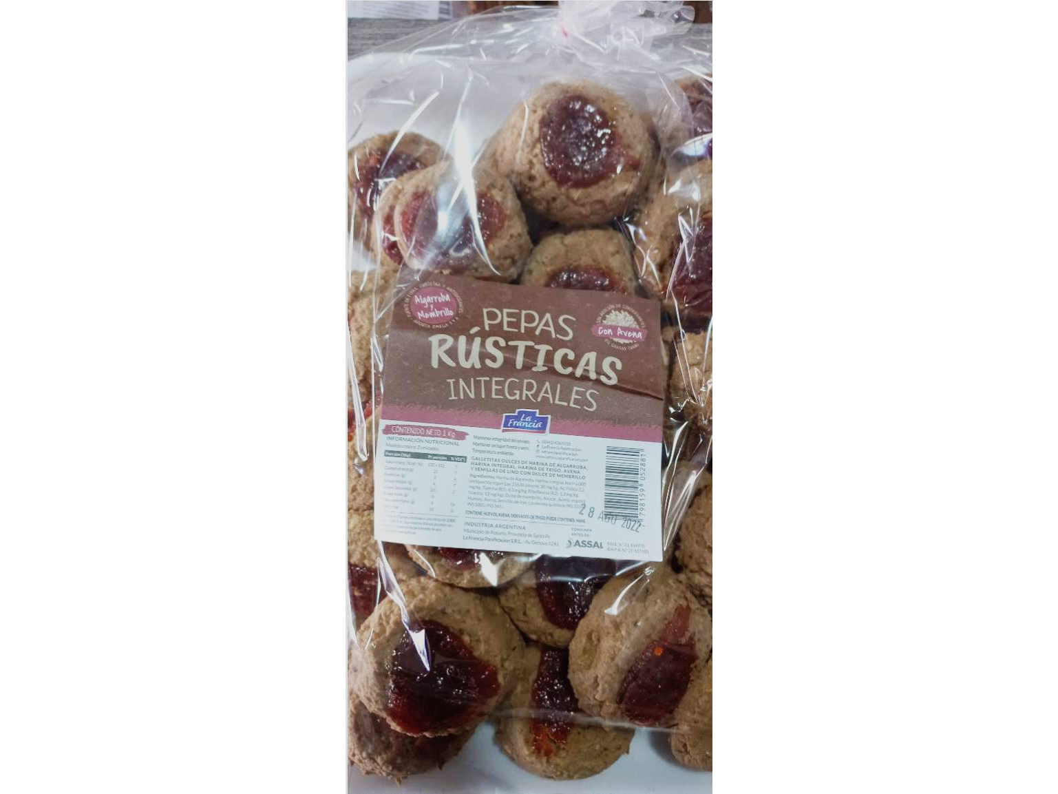 Pepas Rusticas Algarr/Membr x 1kg