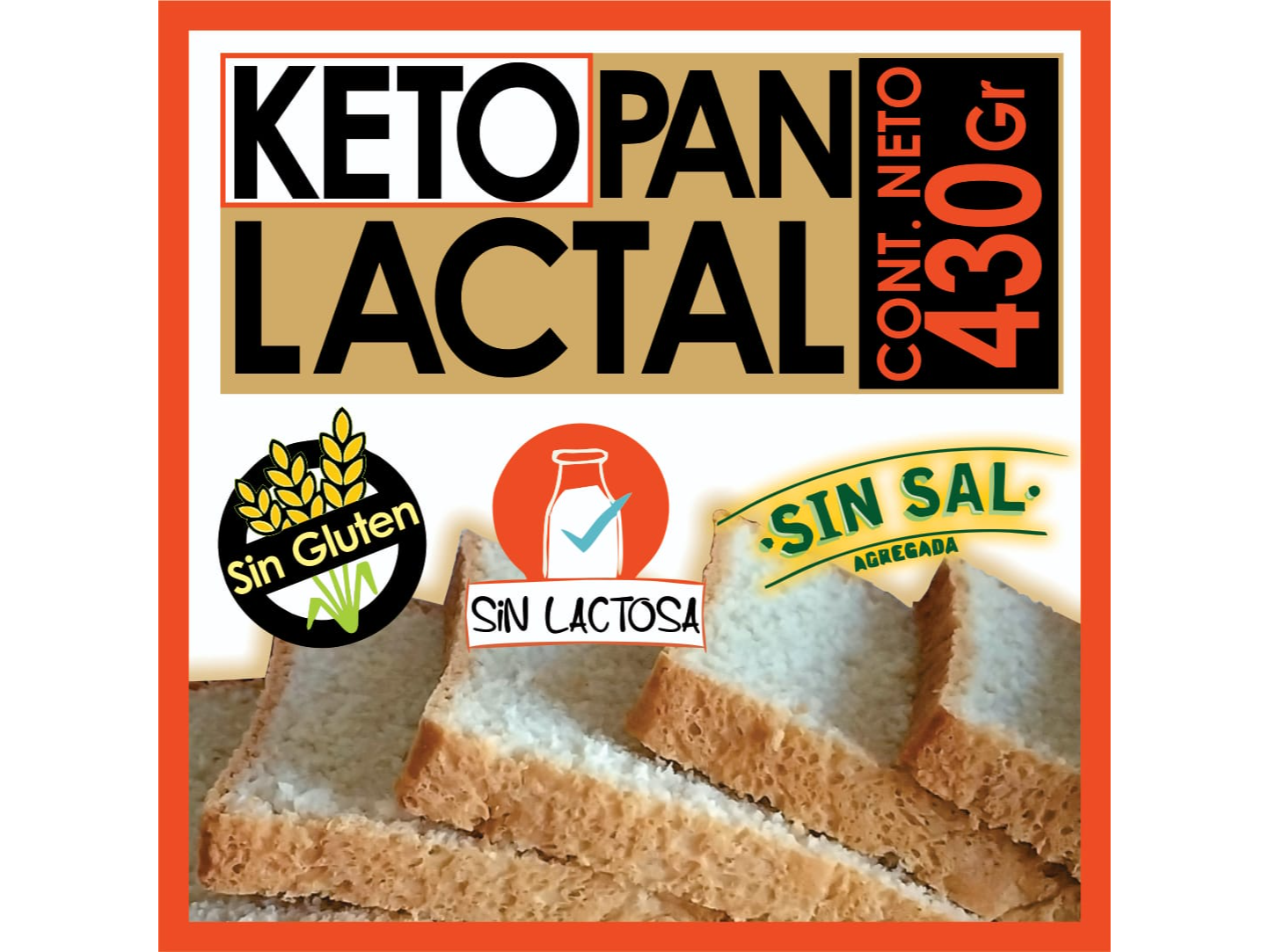 Pan Lactal KETO s/lactosa 430gs