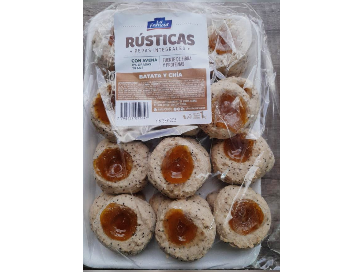 Pepas Rusticas Batata/Chia x 1kg