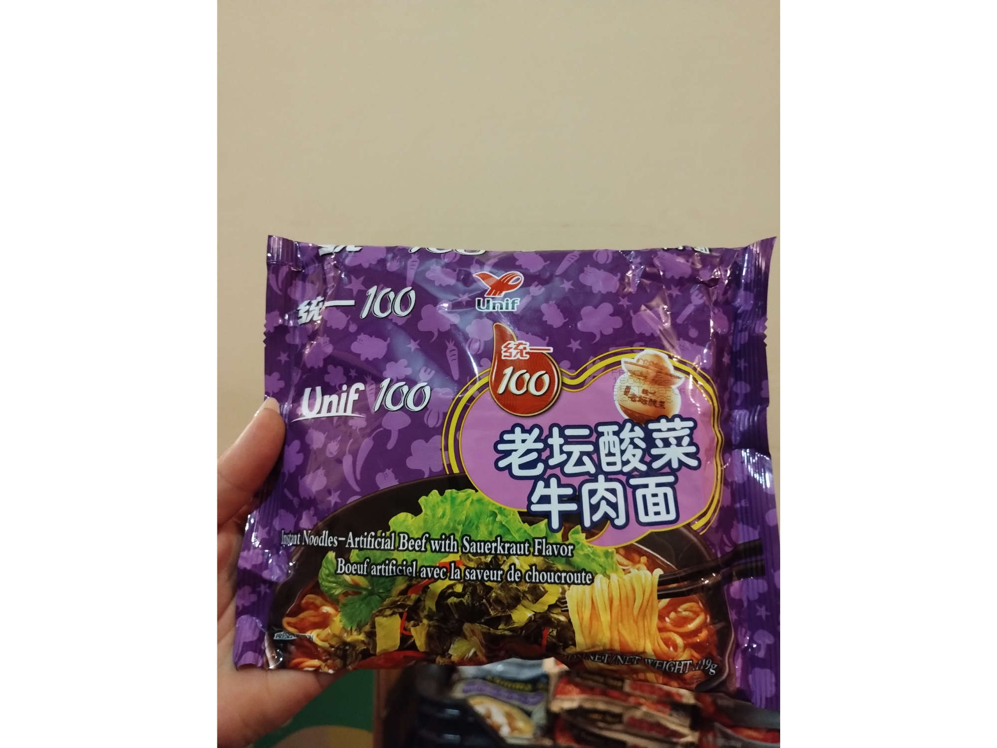 Fideos con carne y chucrut