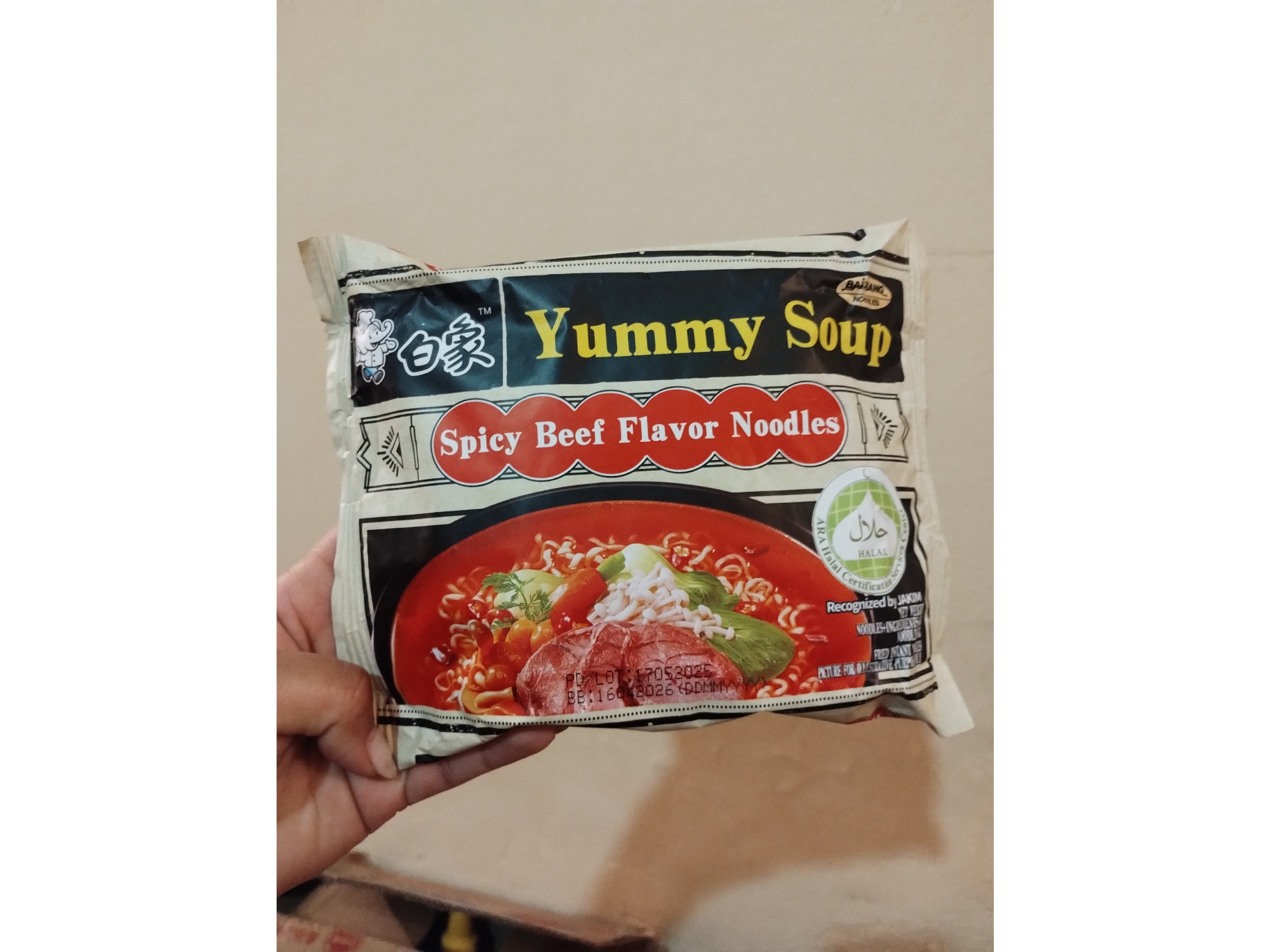 Fideos picantes con sabor a carne