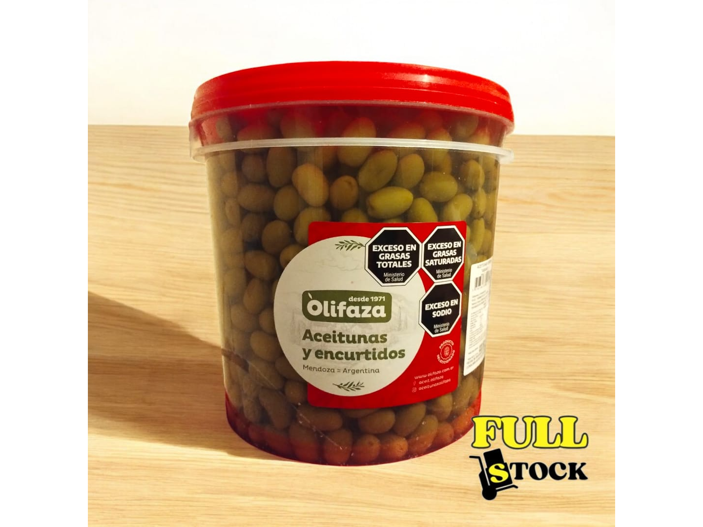 ACEITUNAS VERDES Nº 1 PRIM. OLIFAZA X 5 KG (PIZZAS)