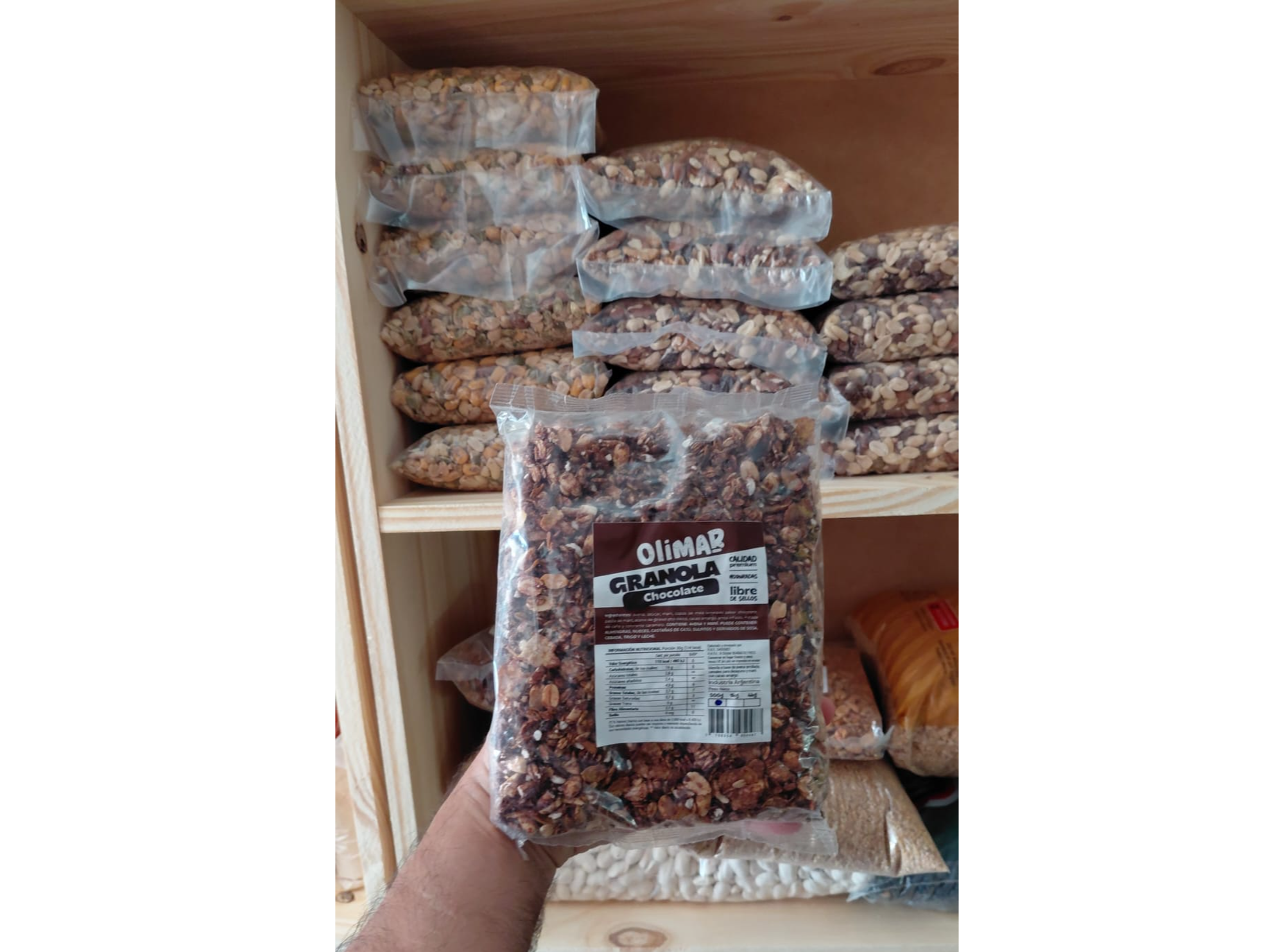 GRANOLA 500 GR CHOCOLATE  "OLIMAR"