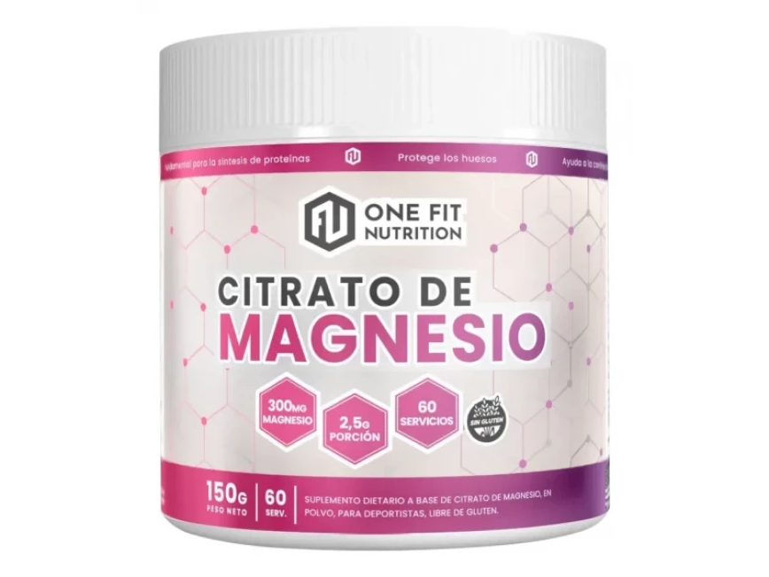 ONEFIT- Citrato de magnesio 150gr (60 Servicios) de Genetic Mayorista