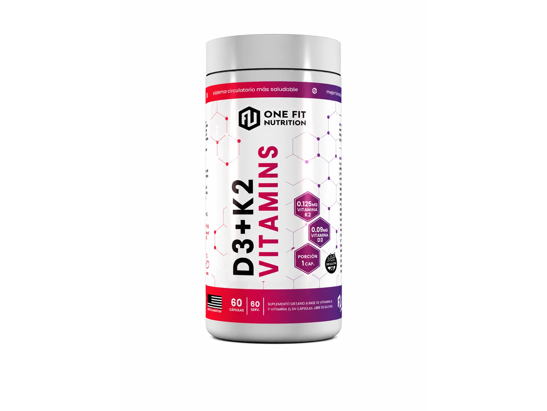 ONEFIT- Vitamina D3+K2 (60 CAPS)