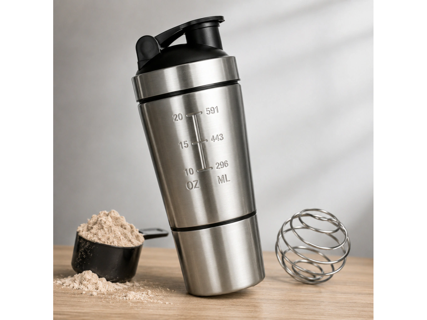 IMPORTADO- SHAKER ACERO INOXIDABLE 296ML (SUPER PREMIUM)