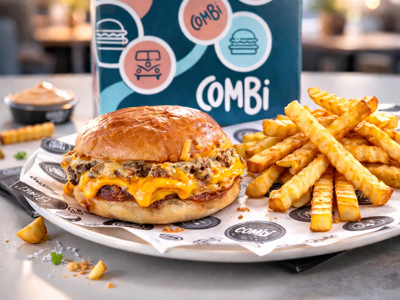 Pocket Burger + Papas + Latita de Regalo