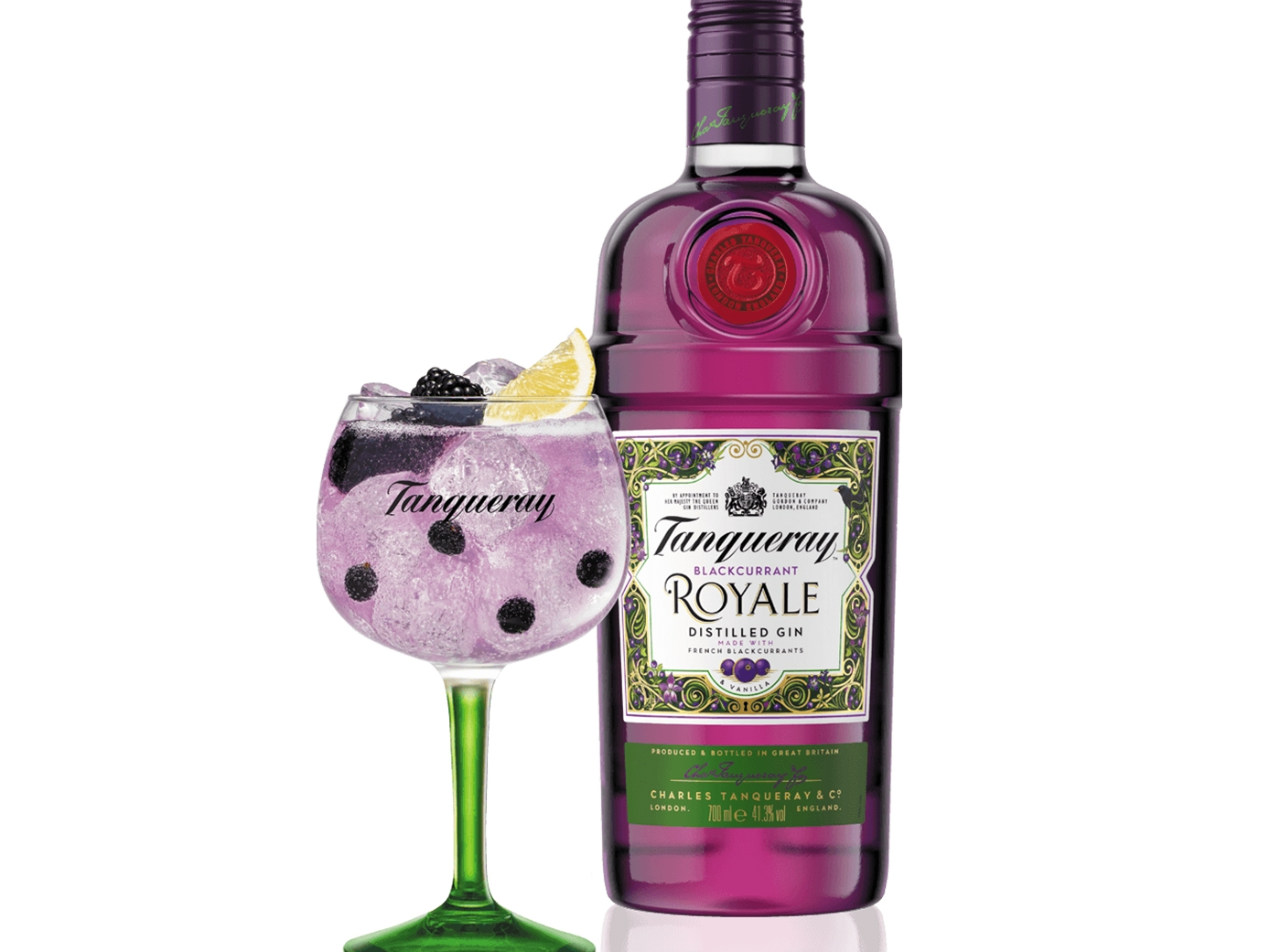 Gin tonic tanqueray royale dark berry