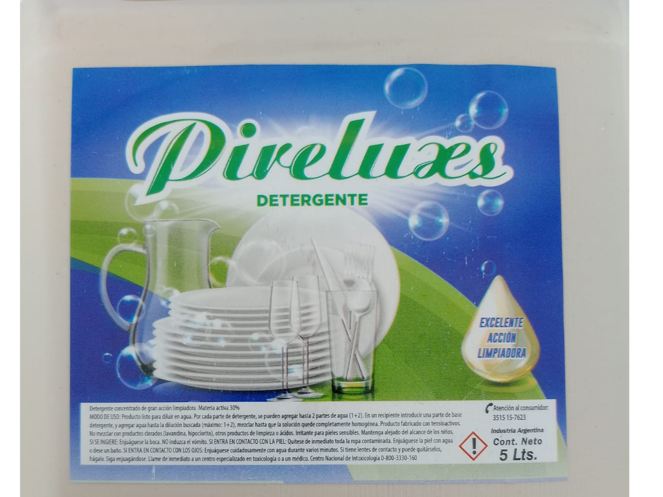 DETERGENTE BASE AMONIACAL 5L PIRELUX