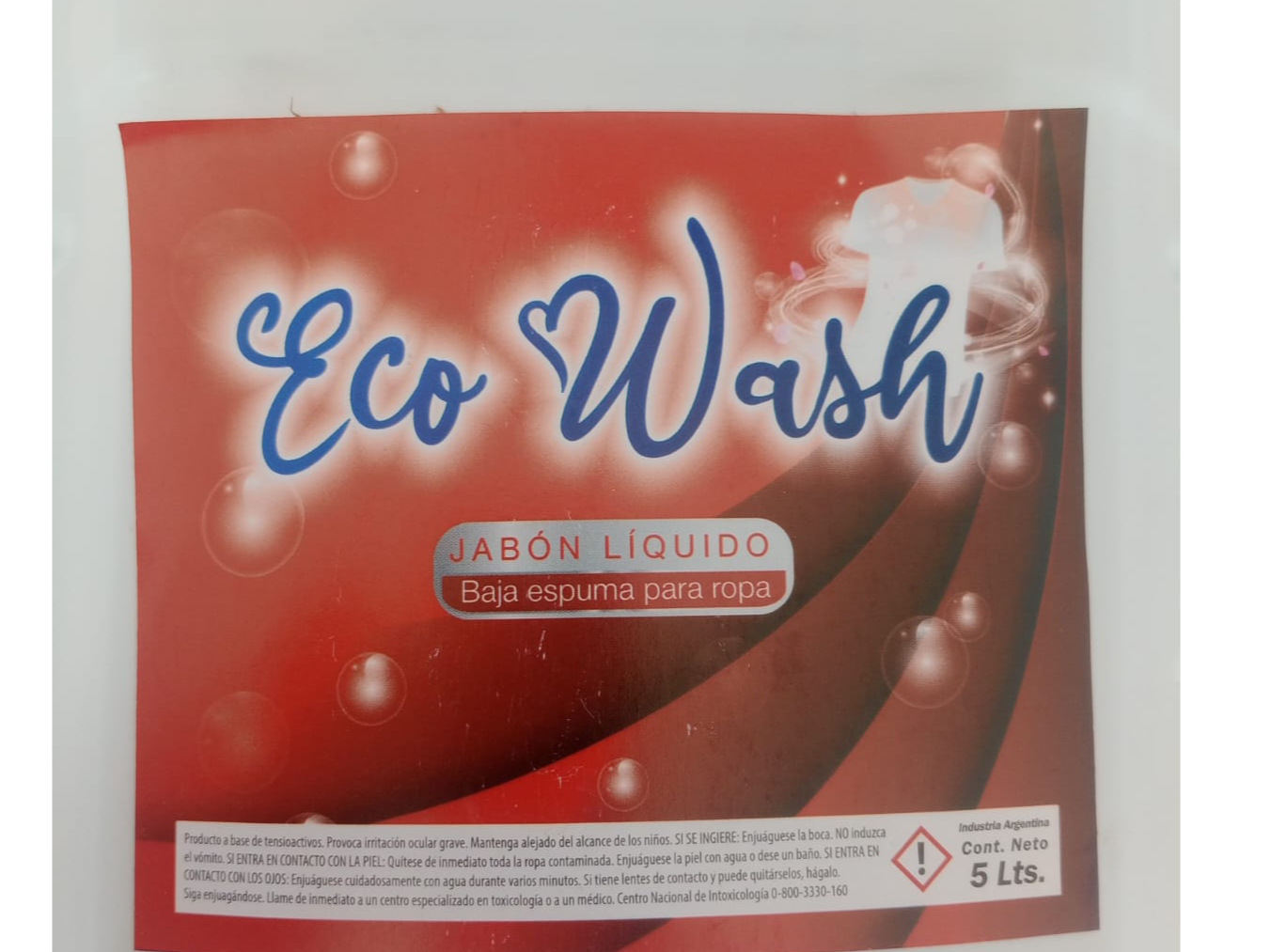 ECOWHASH OFERTA 5L JABON LIQUIDO