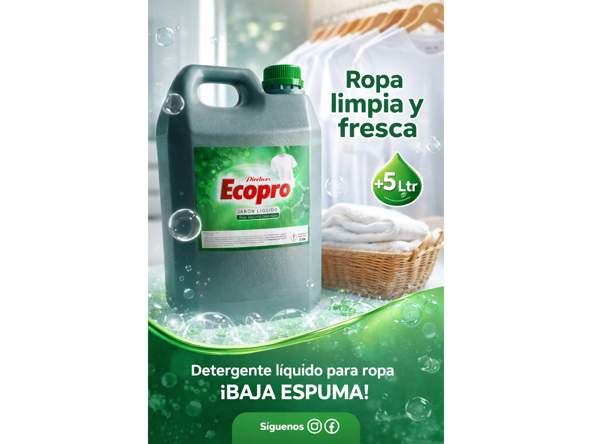 ECOPRO OFERTA (TIPO ARIEL) jabon liquido baja espuma