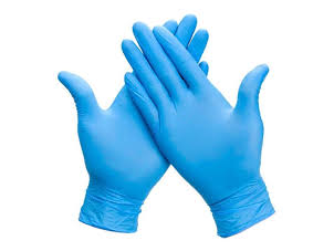 Guantes descartables nitrilo celeste