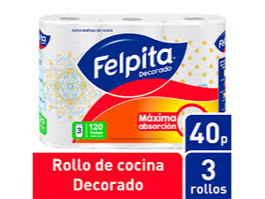 Rollo de cocina decorado 3u  FELPITA