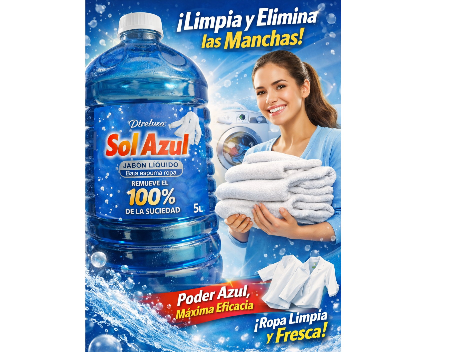 Sol AZUL (tipo skip) BAJA ESPUMA