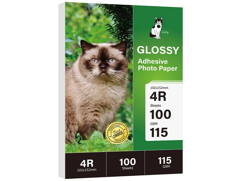 Papel adhesivo 4R 115 gramos