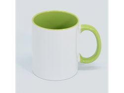 Tazón interior y mango de color verde claro