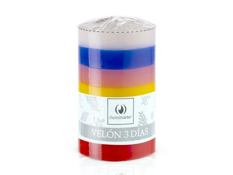 Vela 3 dias 7 colores