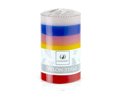 Vela 3 dias 7 colores