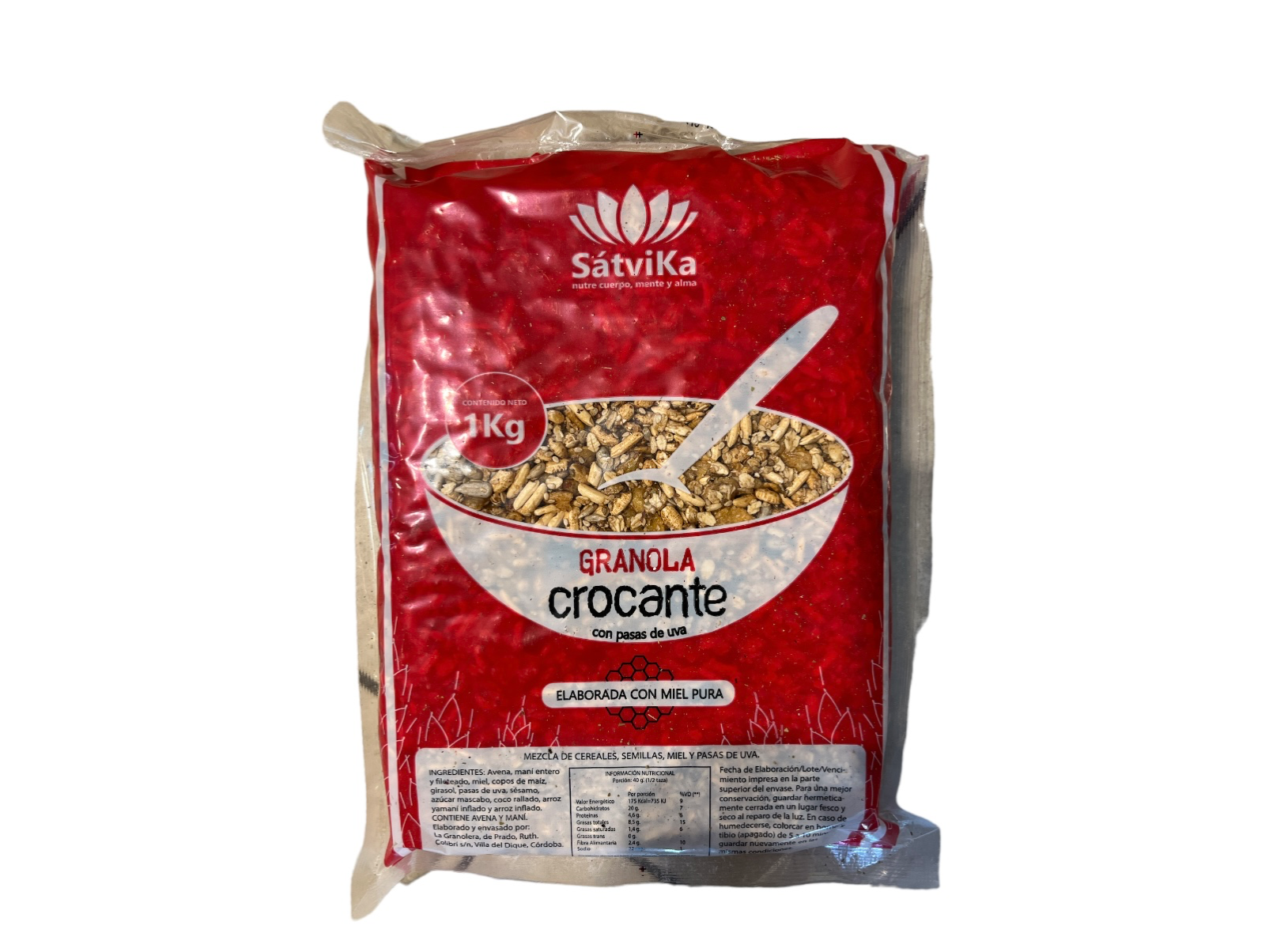 Granola con pasas y miel