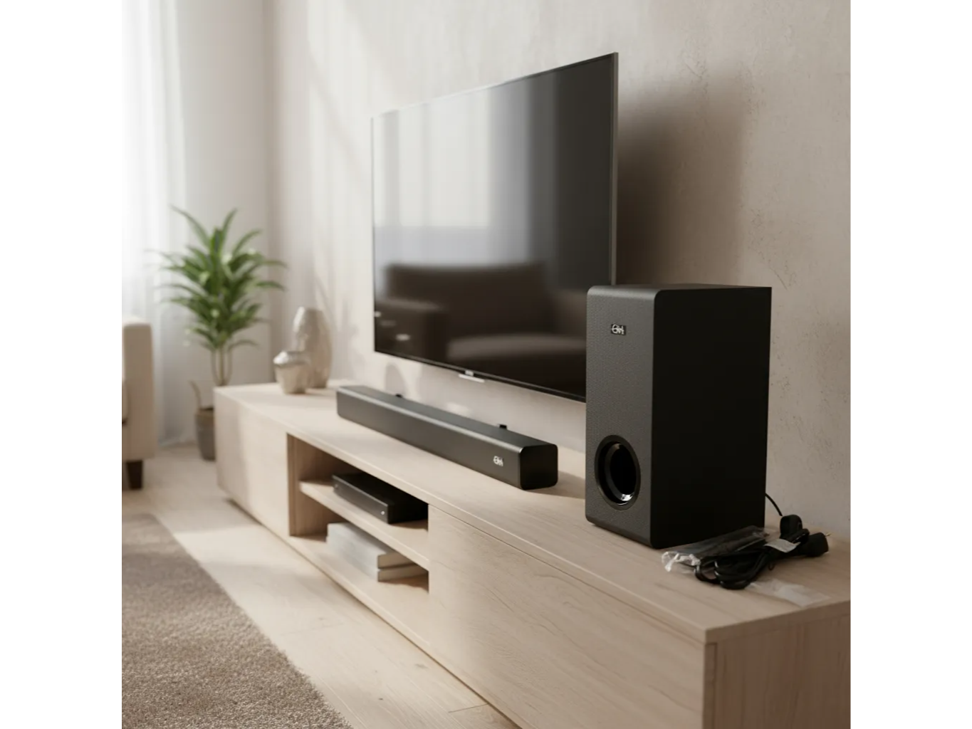 Barra de Sonido + Woofer 90w Om