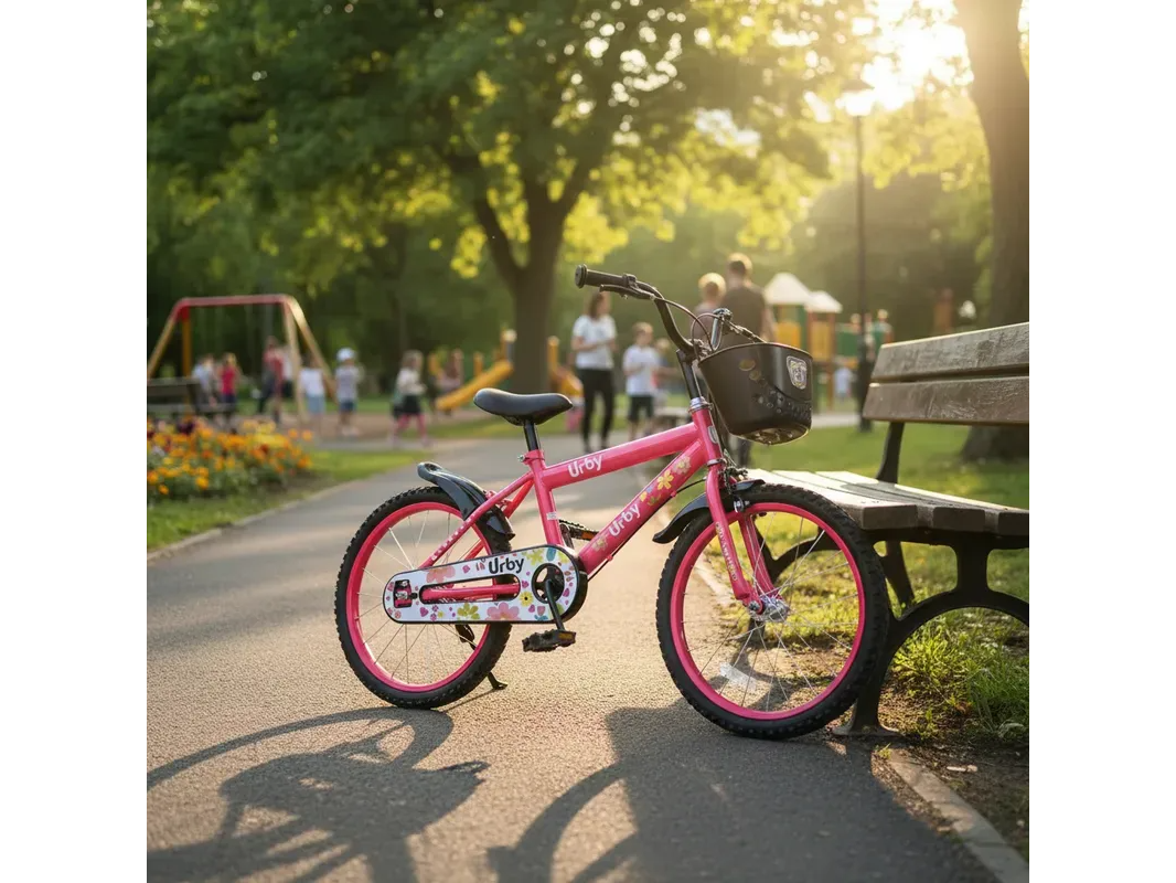 Bicicleta Dencar Paseo Infantil Rodado 18 V-brakes Canasto (Nena)
