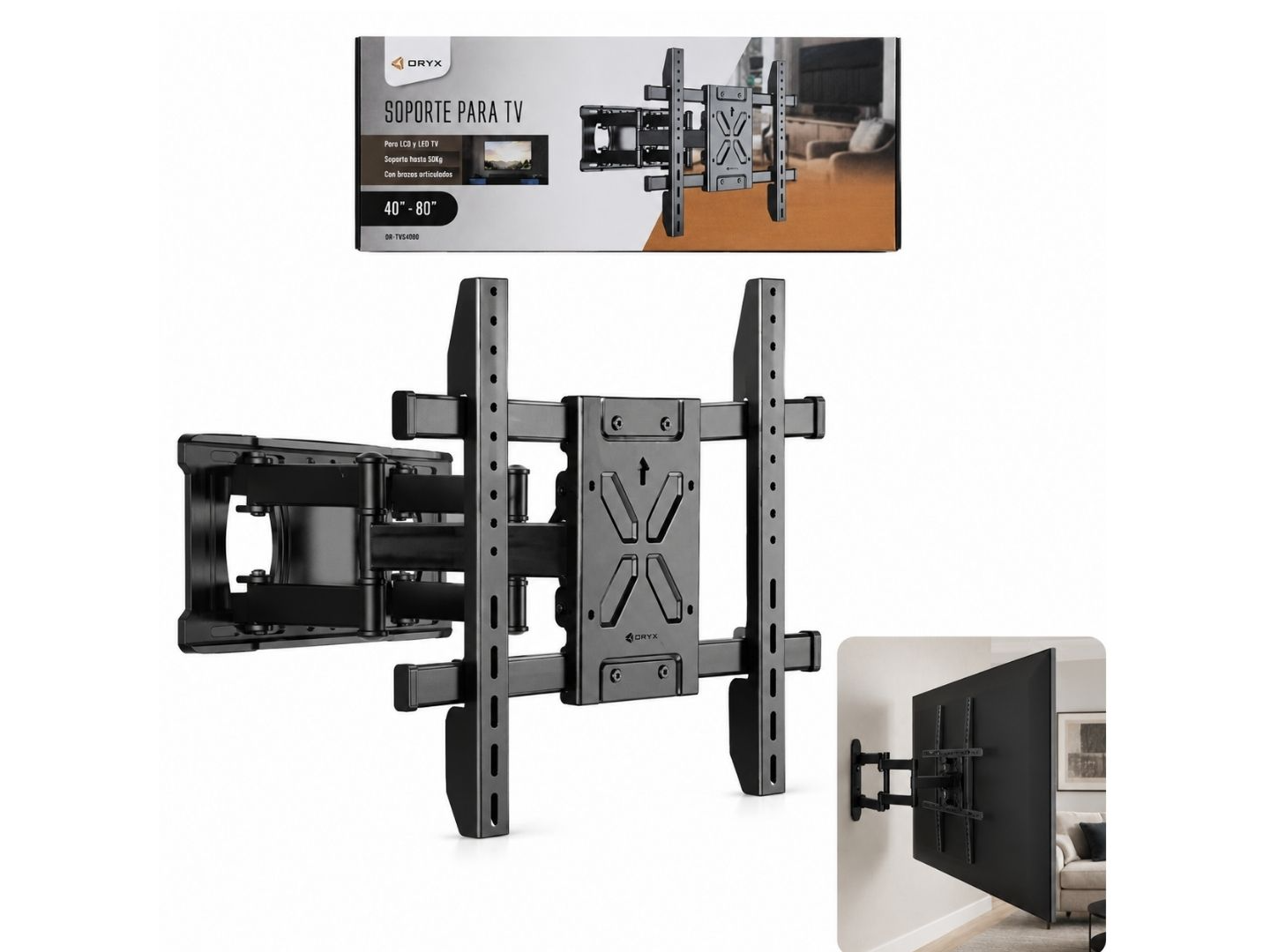 Soporte TV Movil 40 a 80 Pulgadas Oryx