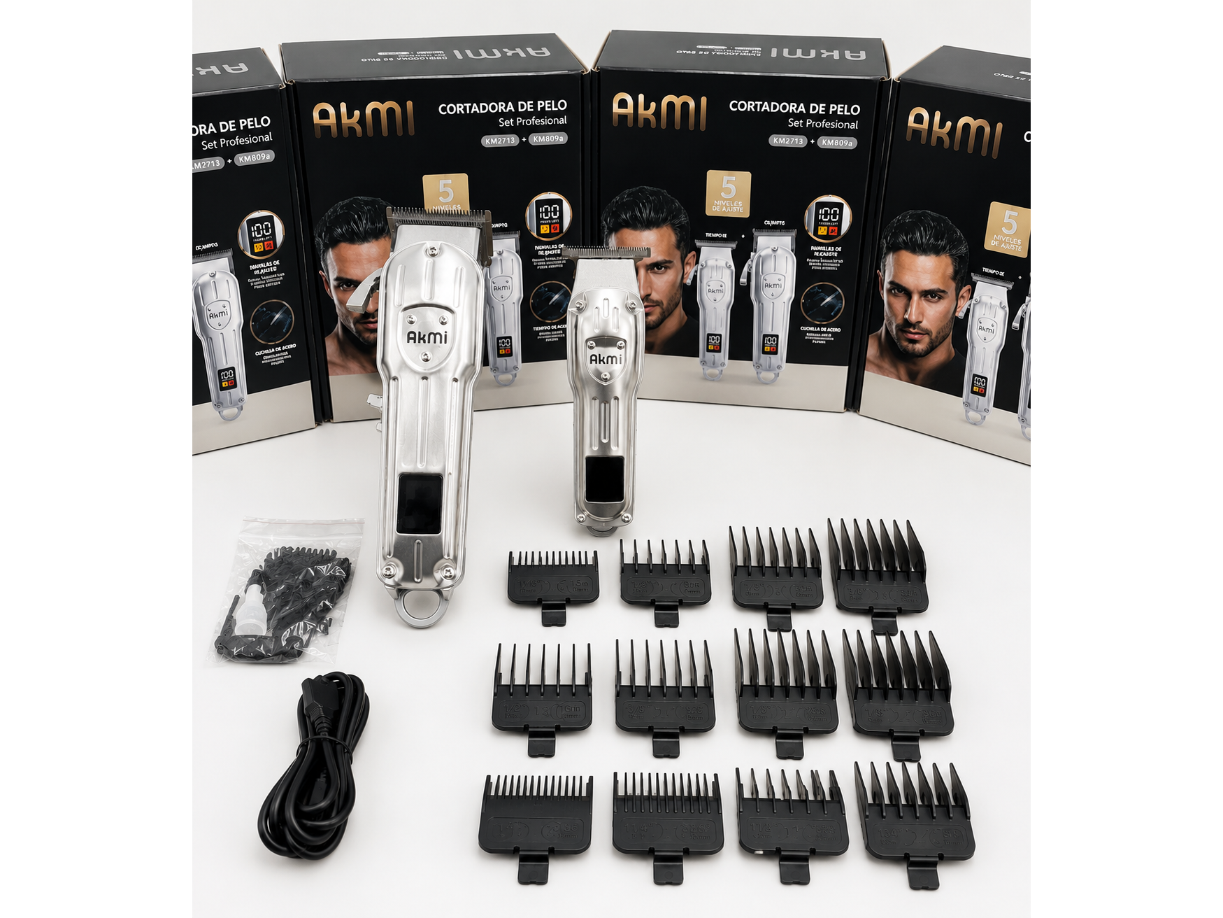 Combo Barbero Clipper + Trimmer AKMI