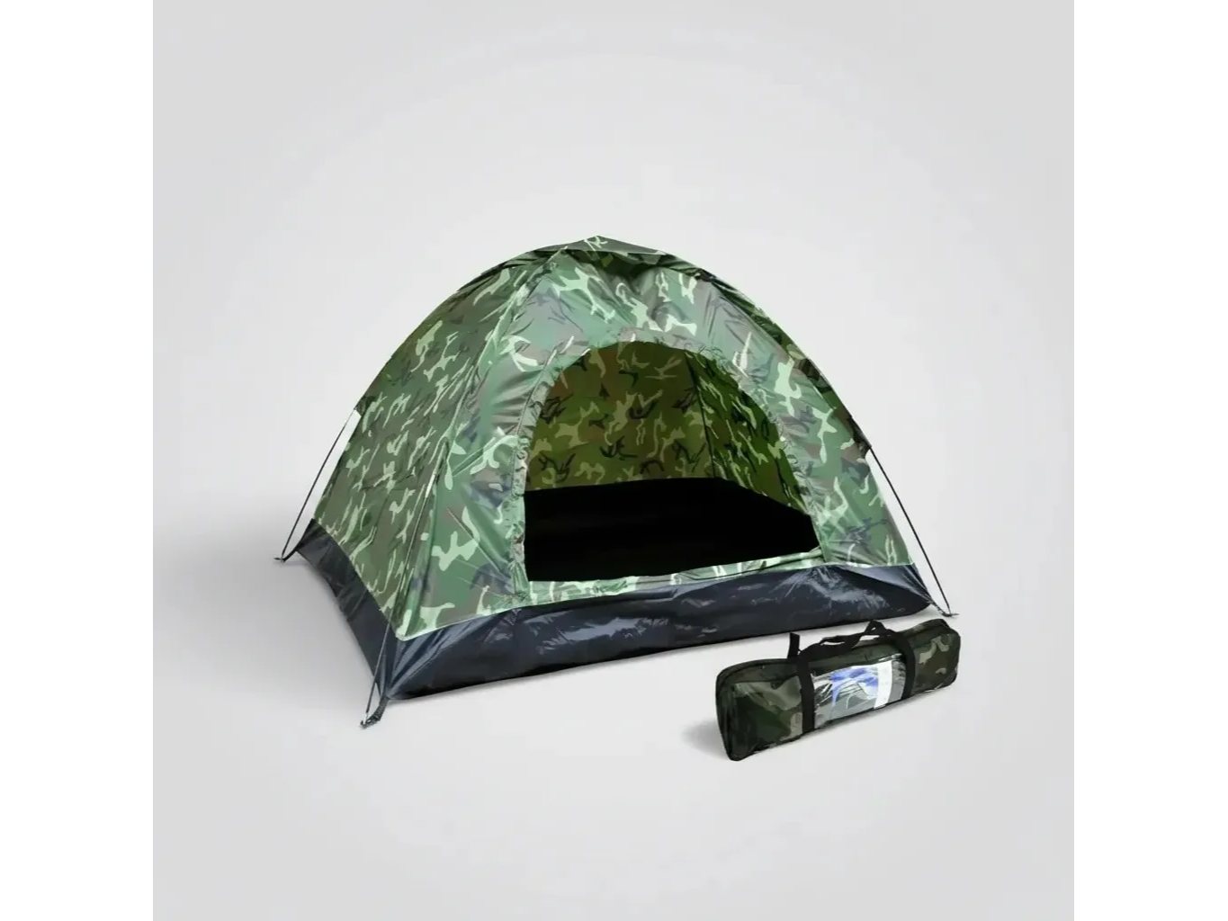 Carpa Camuflada 6 Personas Camping 200x220x145cm Impermeable