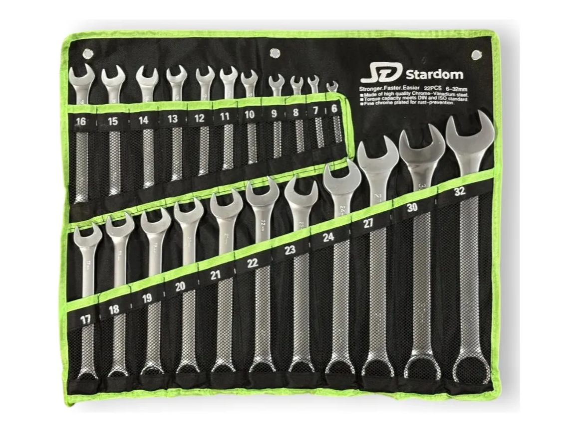Juego de Llaves Combinadas Stardom Cromadas 6-32mm 22pcs