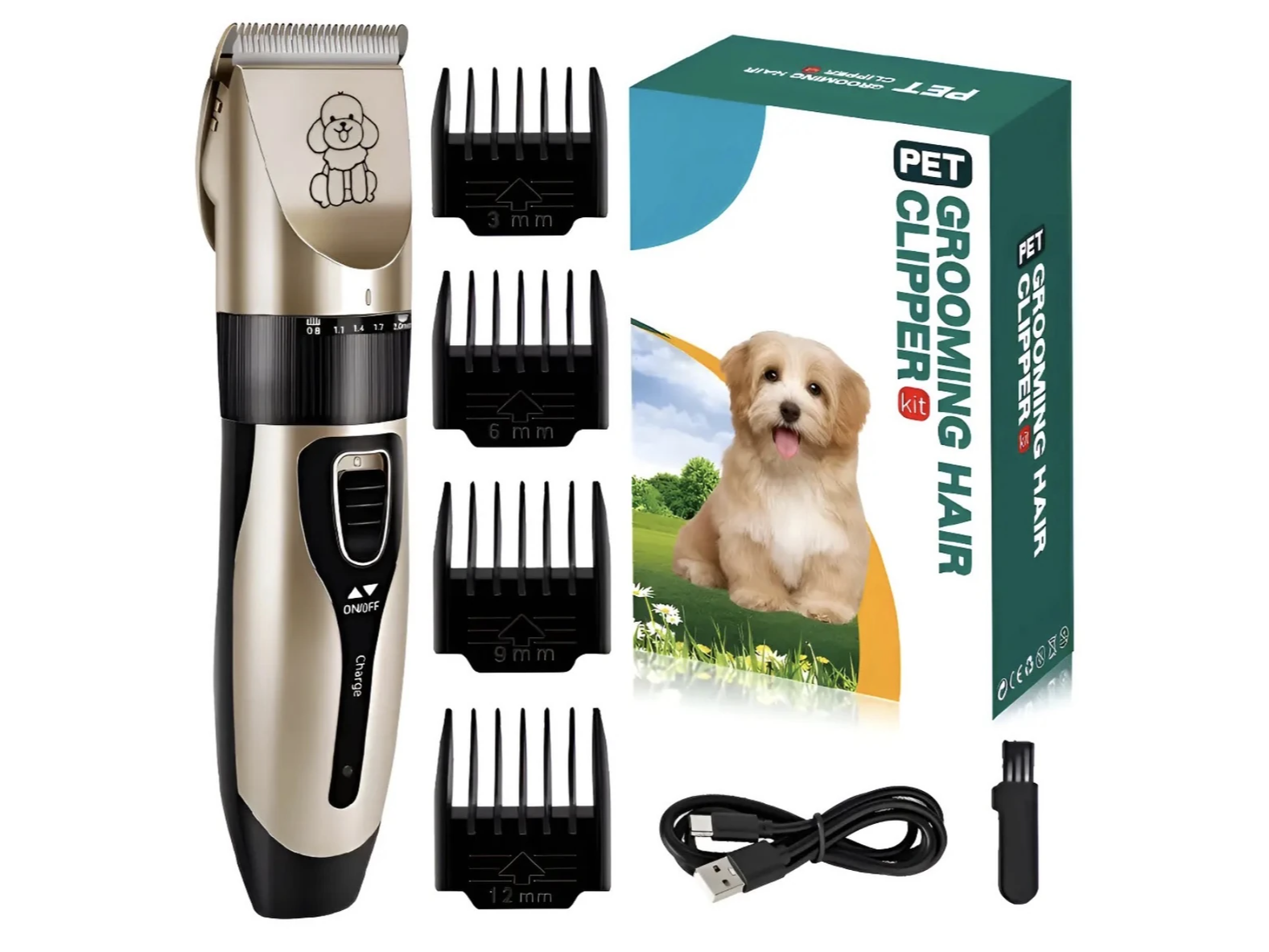 Cortadora de Pelo para Mascotas Inalámbrica con Accesorios