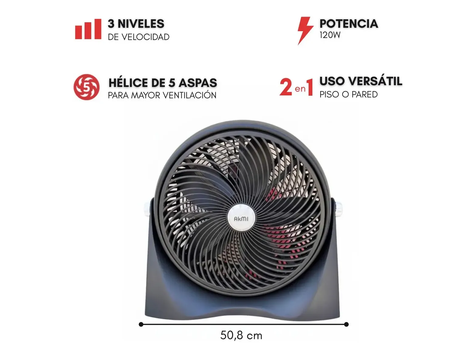 Ventilador Turbo Akmi 20"