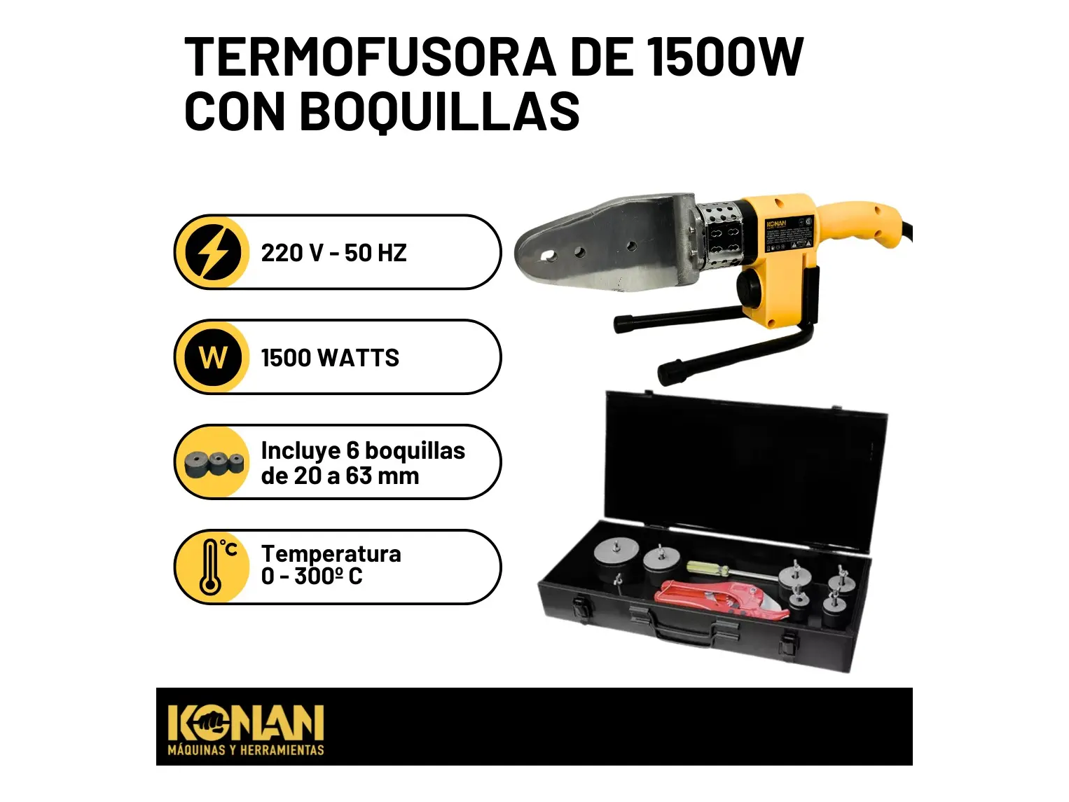 Termofusora Konan 1500w
