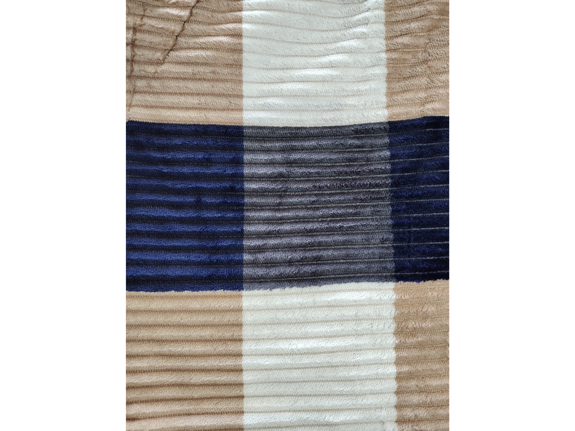 Manta acanalada con corderito 2 Plazas