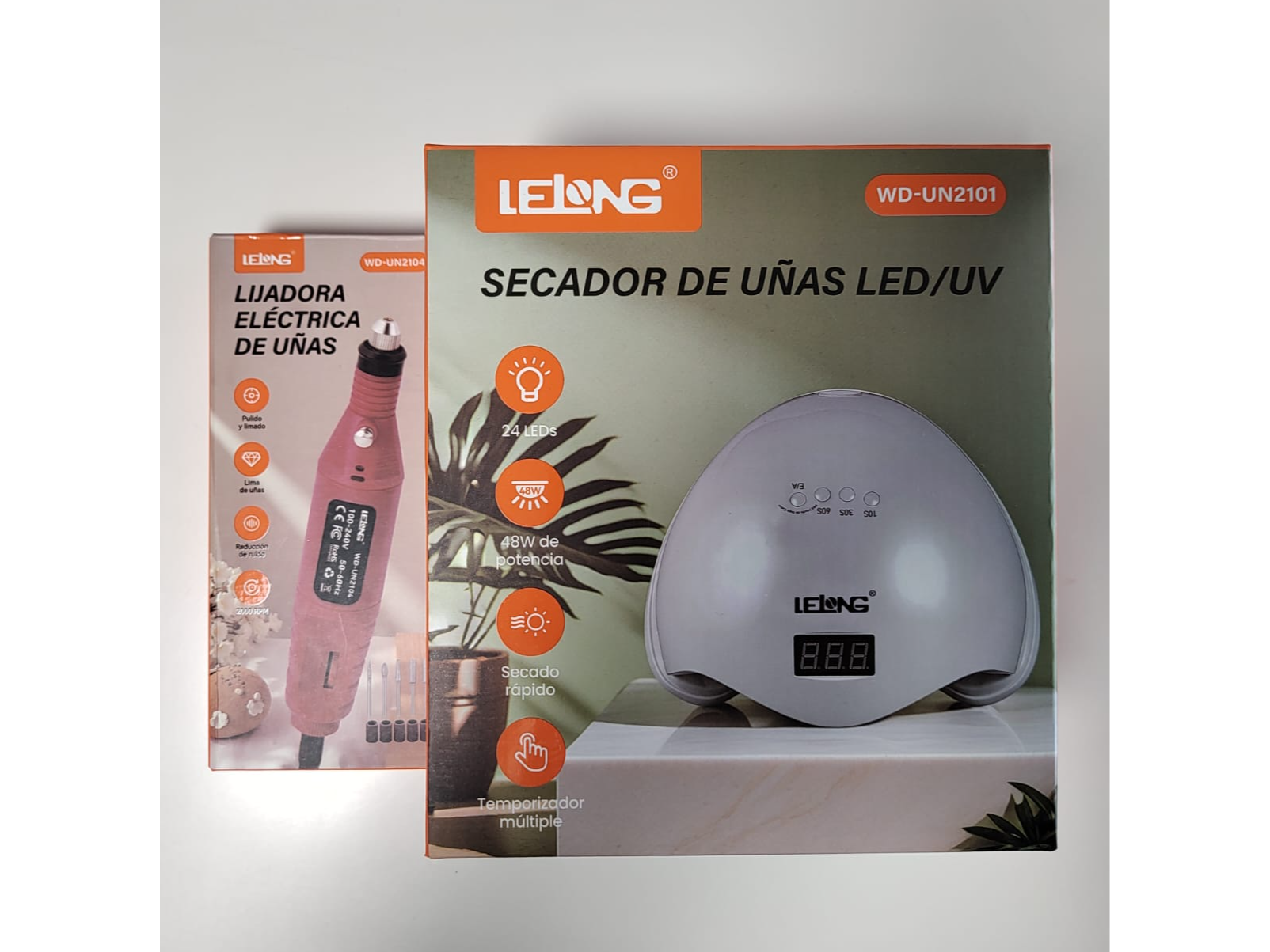 Cabina Uñas Lelong Leds 48w y Torno para uñas