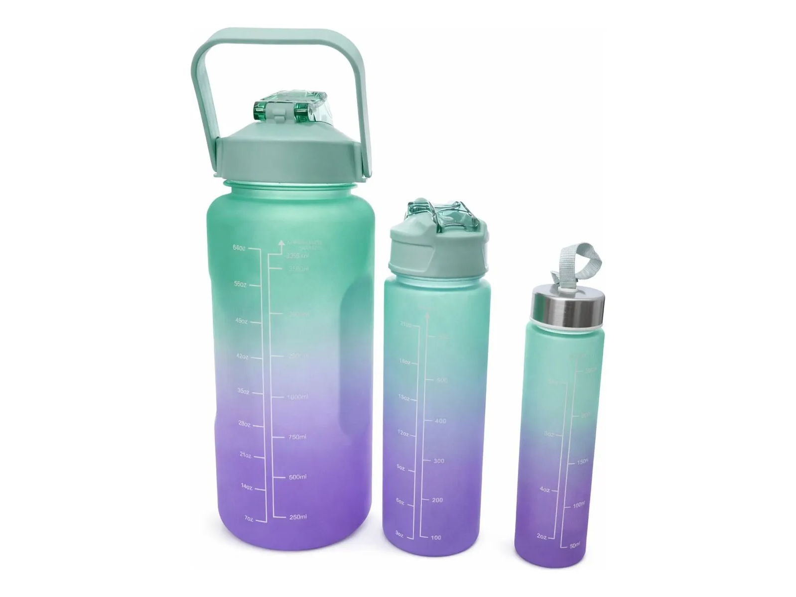 Botella Motivacional 3 En 1 con Stickers