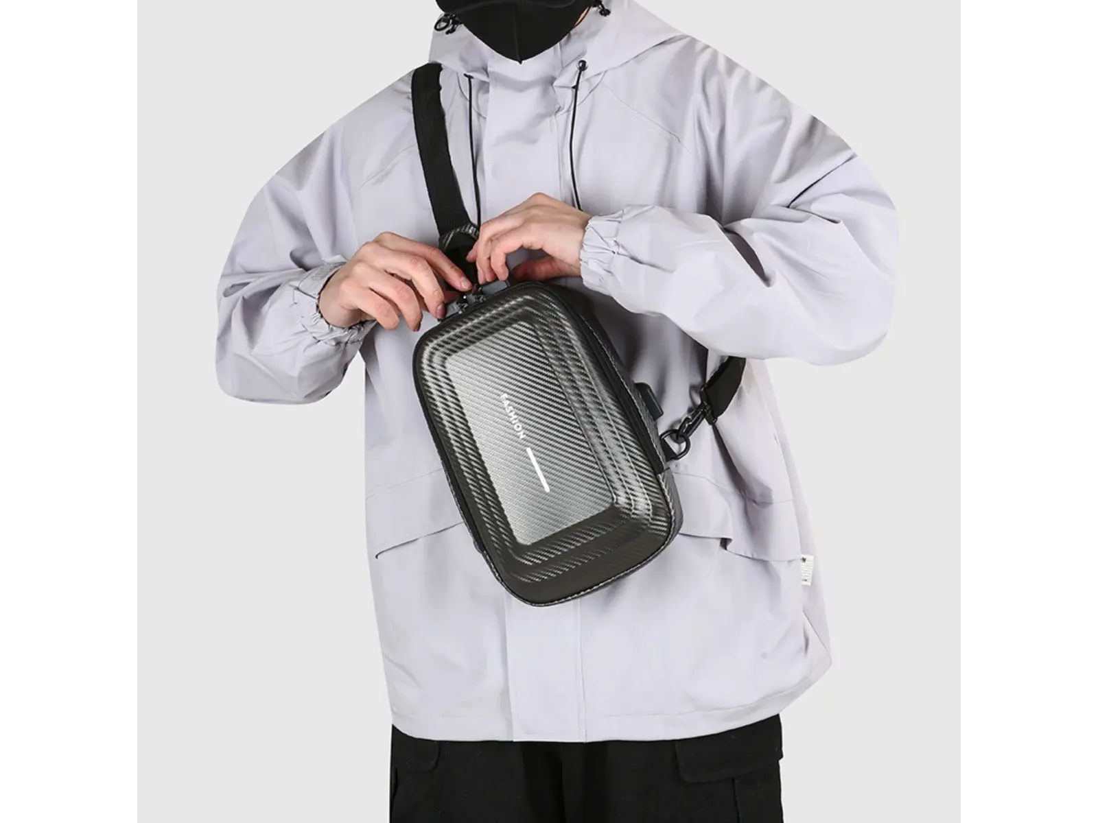 Mochila Cruzada Bandolera Semi Rígida Seguro Antirrobo