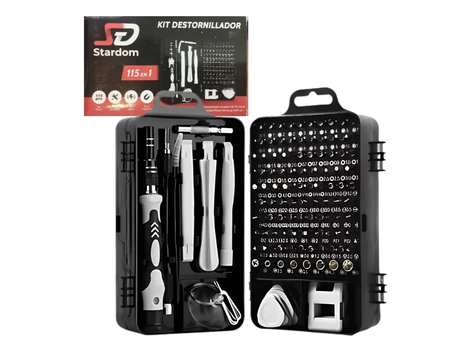 Kit Destornillador Precisión Stardom 115 En 1 Magnético