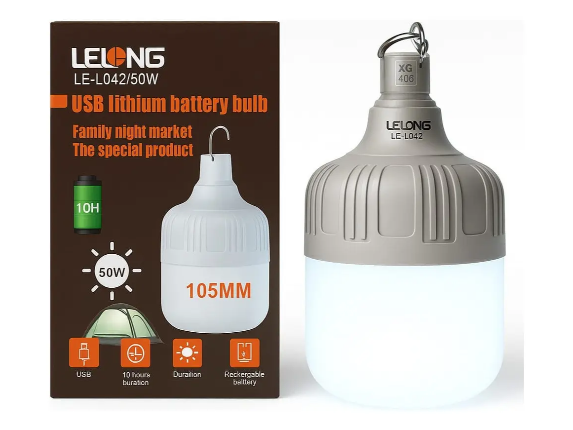 Lámpara Foco Led Recargable Usb Lelong