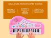 Piano infantil 37 teclas con música y micrófono