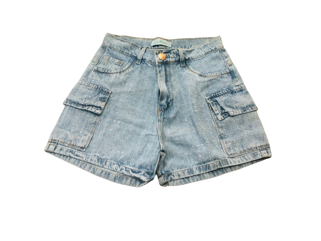 Short cargo con brillos