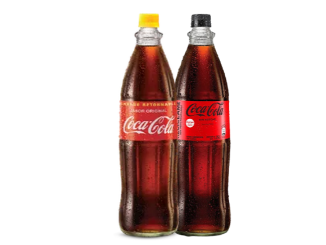 Coca y coca 0 de vidrio 1,5l