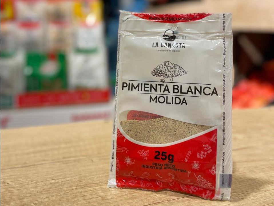 Pimienta Blanca Molida x 25 Gr
