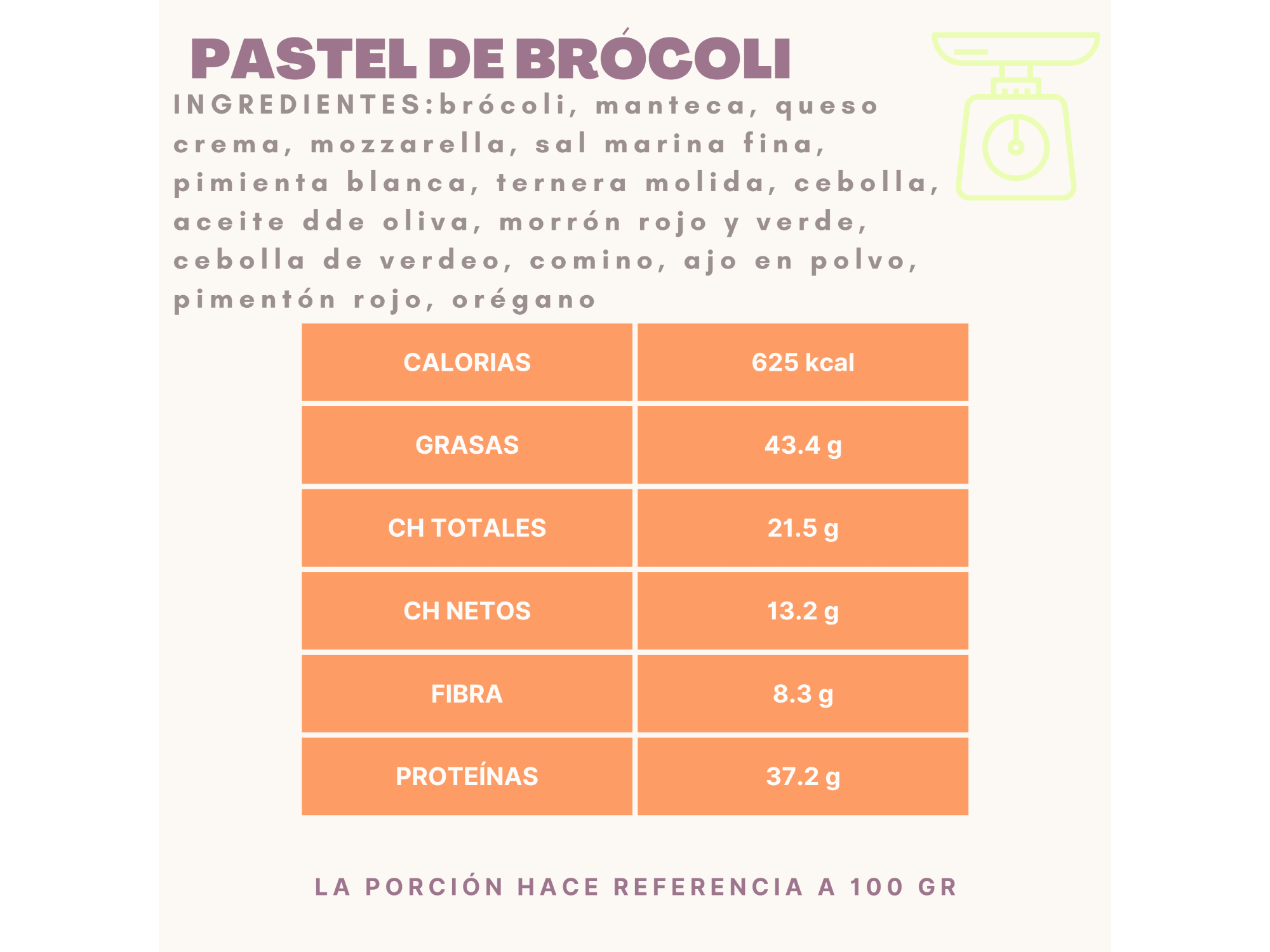 Pastel de brócoli