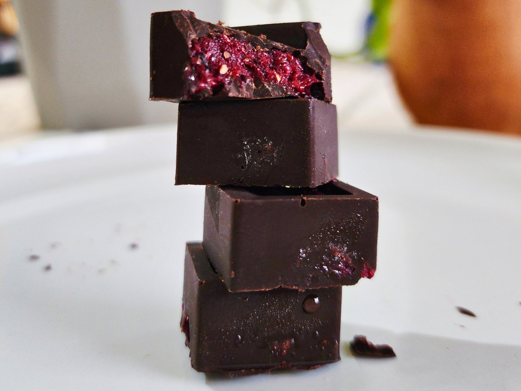 Bombones de frutos rojos